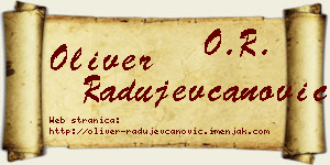 Oliver Radujevčanović vizit kartica